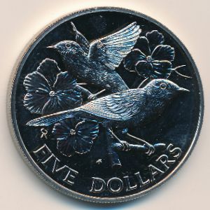 Virgin Islands, 5 dollars, 1983
