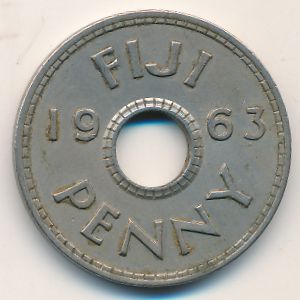 Fiji, 1 penny, 1963