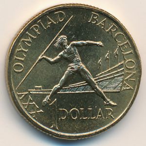 Australia, 1 dollar, 1992