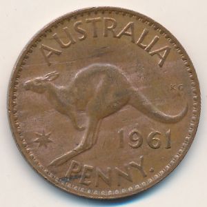 Australia, 1 penny, 1961