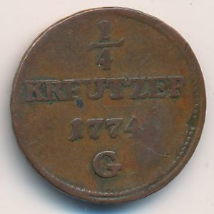 Burgau, 1/4 kreuzer, 1772–1778
