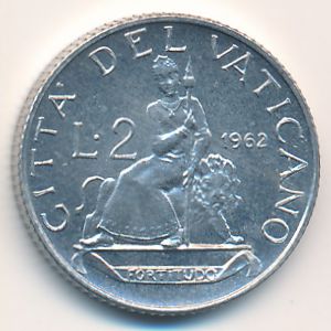 Vatican City, 2 lire, 1959–1962