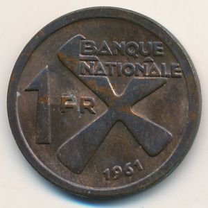 Катанга, 1 франк (1961 г.)