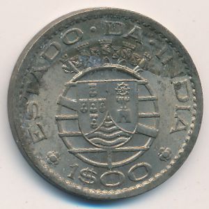 Portuguese India, 1 escudo, 1958