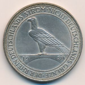 Weimar Republic, 5 reichsmark, 1930