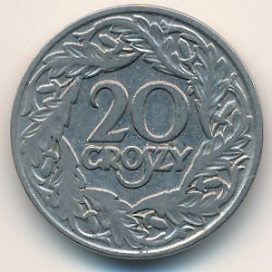 Польша, 20 грошей (1923 г.)