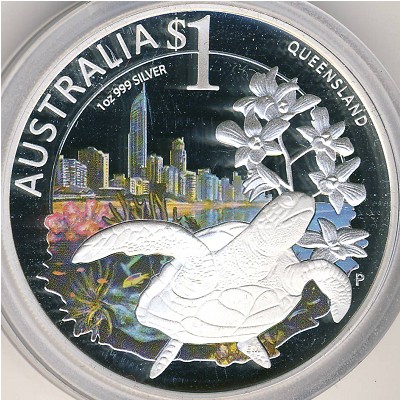 Australia, 1 dollar, 2010