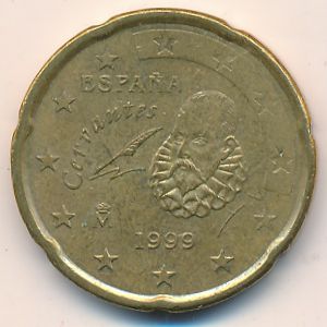 Испания, 20 евроцентов (1999 г.)