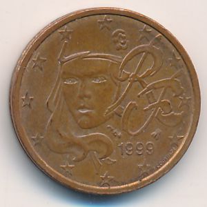 France, 2 euro cent, 1999