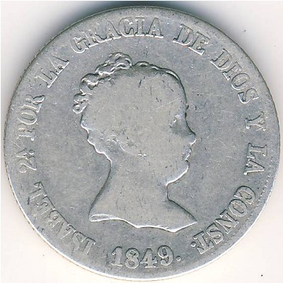 Spain, 2 reales, 1844–1849