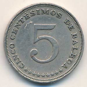 Panama, 5 centesimos, 1966