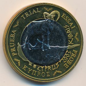 Cyprus., 1 euro, 2003