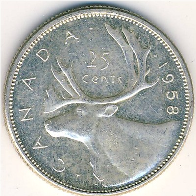 Канада, 25 центов (1953–1964 г.)