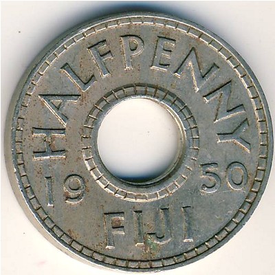 Fiji, 1/2 penny, 1949–1952