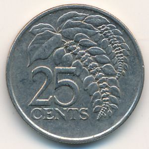 Trinidad & Tobago, 25 cents, 1997
