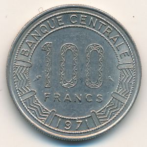 Congo-Brazzaville, 100 francs, 1971–1972