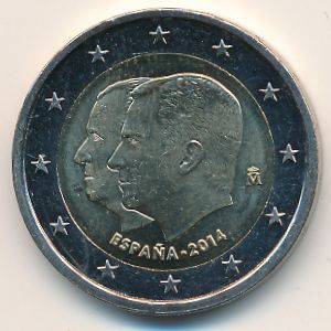 Spain, 2 euro, 2014