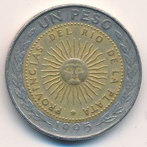 Аргентина, 1 песо (1995 г.)