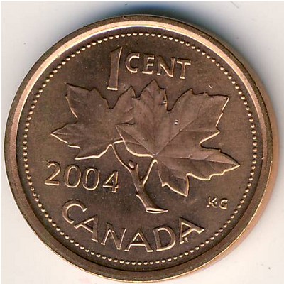 Canada, 1 cent, 2003–2012