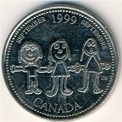 Canada, 25 cents, 1999