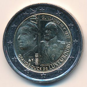 Люксембург, 2 евро (2017 г.)
