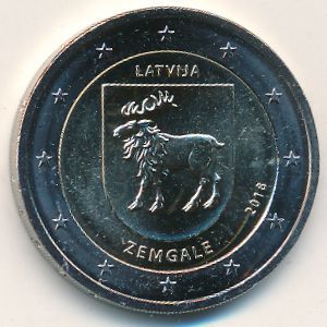 Latvia, 2 euro, 2018