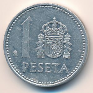 Spain, 1 peseta, 1985