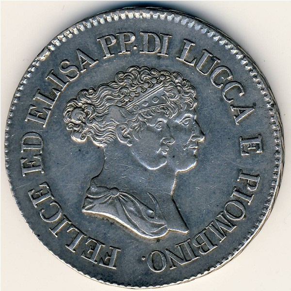 Lucca, 5 franchi, 1805–1808