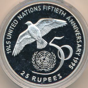 Сейшелы, 25 рупий (1995 г.)