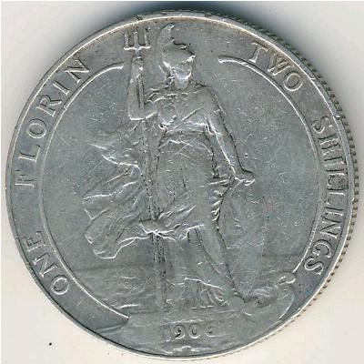 Great Britain, 1 florin, 1902–1910