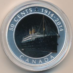 Canada, 50 cents, 2014
