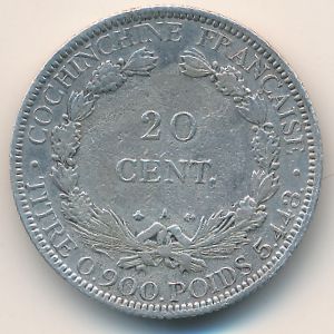 French Cochin China, 20 cents, 1879–1885