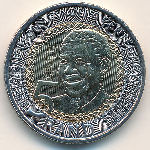 South Africa, 5 rand, 2018