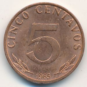 Bolivia, 5 centavos, 1965–1970