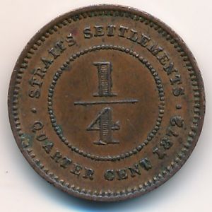 Straits Settlements, 1/4 cent, 1872–1883