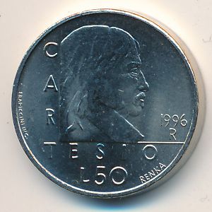 San Marino, 50 lire, 1996