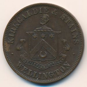 Wellington, 1/2 penny, 1874