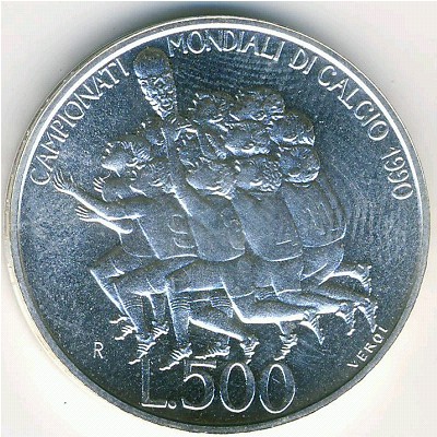 San Marino, 500 lire, 1990