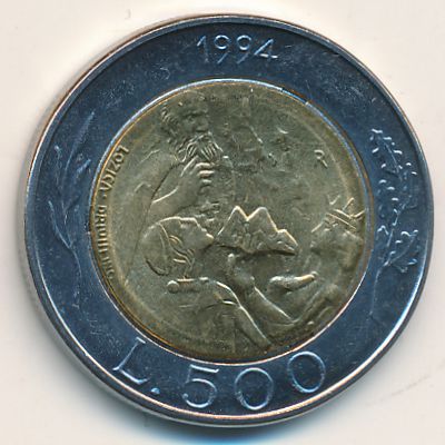 Сан-Марино, 500 лир (1994 г.)