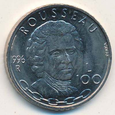 San Marino, 100 lire, 1996