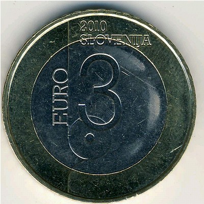 Slovenia, 3 euro, 2010