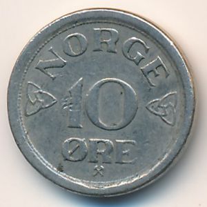 Норвегия, 10 эре (1957 г.)