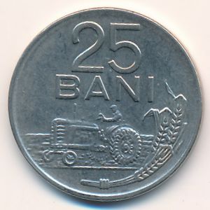 Romania, 25 bani, 1966