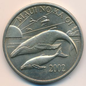 Hawaiian Islands., 1 dollar, 2002