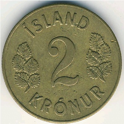 Iceland, 2 kronur, 1946