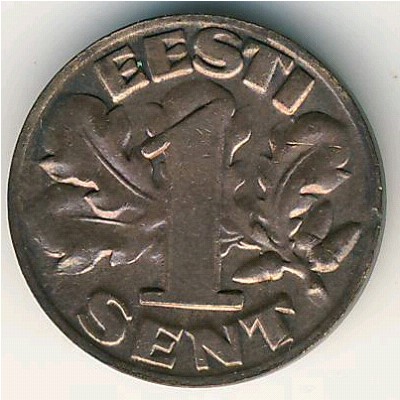 Estonia, 1 sent, 1929