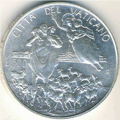 Vatican City, 500 lire, 1996