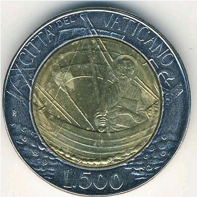 Ватикан, 500 лир (1985 г.)