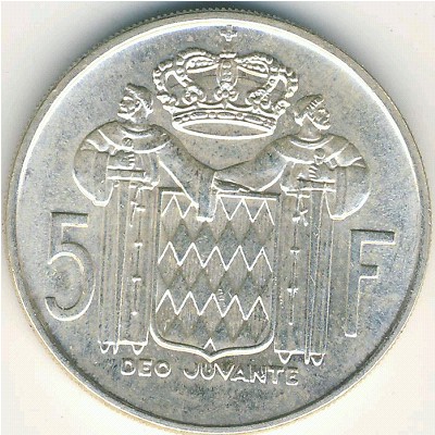 Monaco, 5 francs, 1960–1966