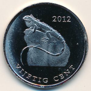 Sint Eustatius., 50 cents, 2012